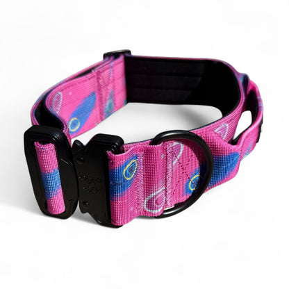 Peacock Power Tactical Dog Collar with Handle – Stylish & Strong for Large Dogs - Pet Supplier Store