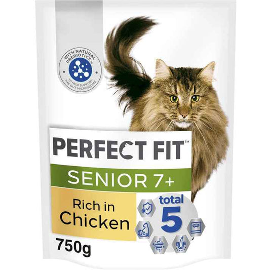 Perfect Fit Senior Dry Cat Food Chicken 750g - Pet Supplier Store
