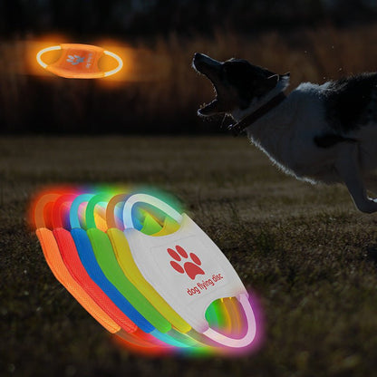 Pet LED Durable Accessory Night Rechargeable Frisbee - Pet Supplier Store