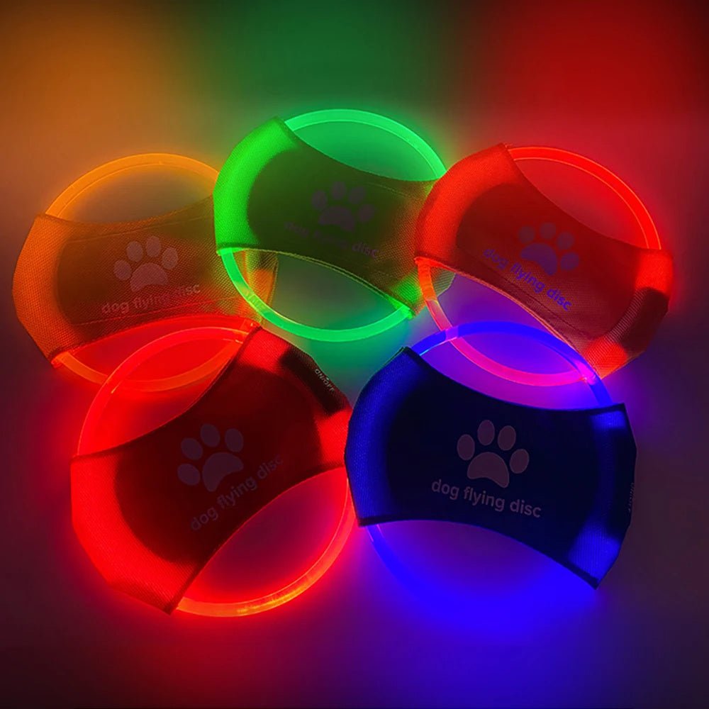Pet LED Durable Accessory Night Rechargeable Frisbee - Pet Supplier Store