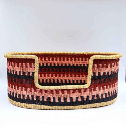 Pink, Burgundy, Navy, Woven Dog Pet Basket - Pet Supplier Store