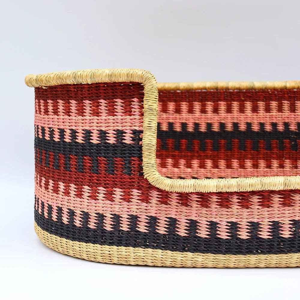 Pink, Burgundy, Navy, Woven Dog Pet Basket - Pet Supplier Store
