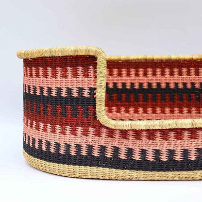 Pink, Burgundy, Navy, Woven Dog Pet Basket - Pet Supplier Store
