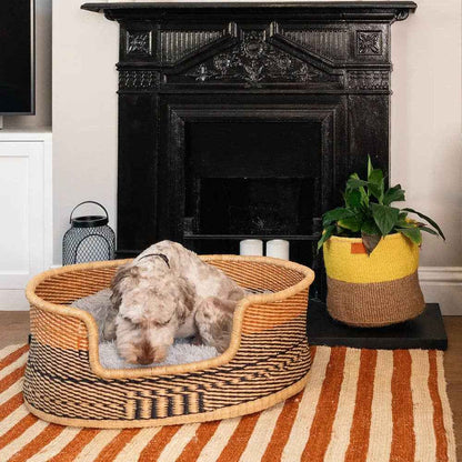 Pink, Burgundy, Navy, Woven Dog Pet Basket - Pet Supplier Store