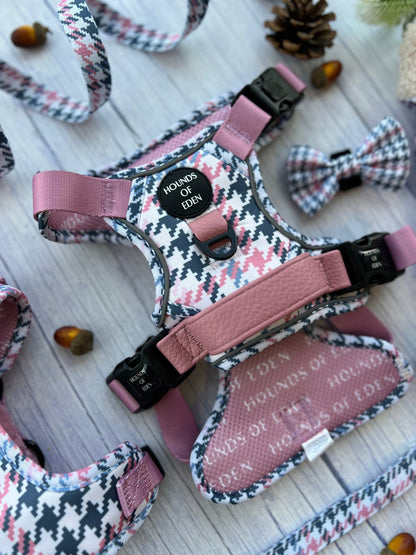 Pink Houndstooth Design Dog Bow Tie - Pet Supplier Store