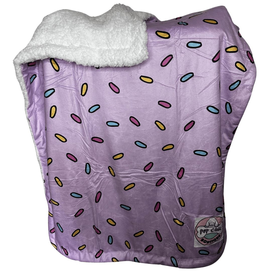 Pink Sprinkles For Days blanket LARGE - fleece dog blanket - Pet Supplier Store