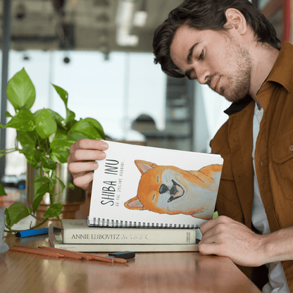 “Plotting My Escape” – Shiba Inu Fabric Notebook - Pet Supplier Store