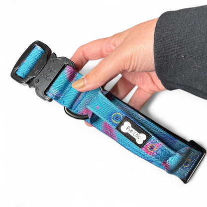 Power Peacock Tactical Dog Collar (M–XL) – Heavy-Duty Strength Meets Bold Style - Pet Supplier Store