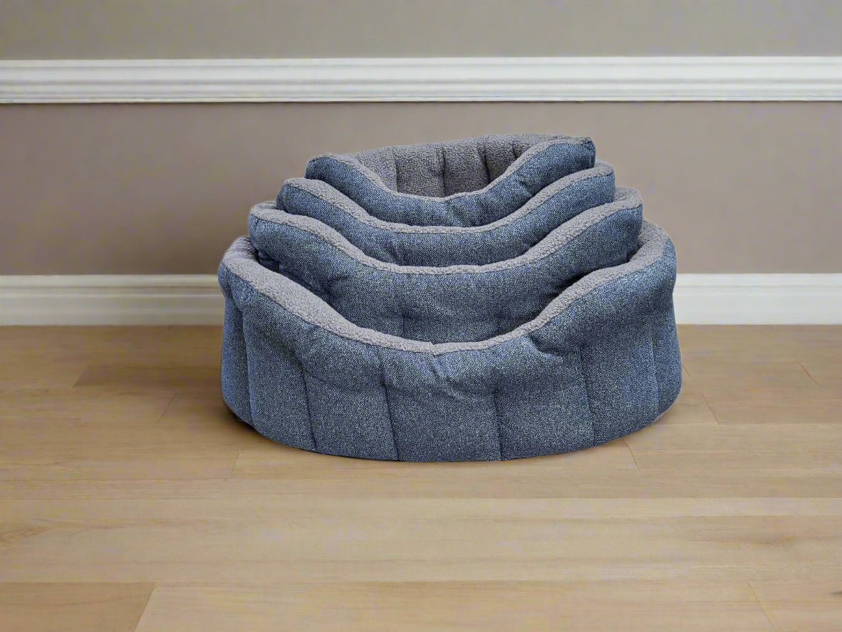 Premium Orkney Tweed Fleece Lined Bolster Beds - Pet Supplier Store