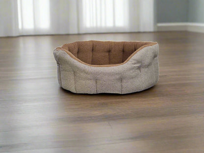 Premium Orkney Tweed Fleece Lined Bolster Beds - Pet Supplier Store