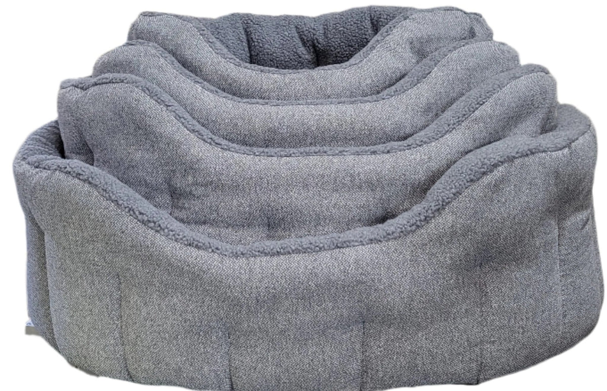 Premium Orkney Tweed Fleece Lined Bolster Beds - Pet Supplier Store