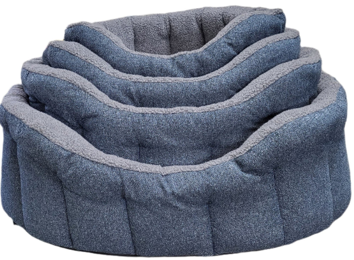 Premium Orkney Tweed Fleece Lined Bolster Beds - Pet Supplier Store