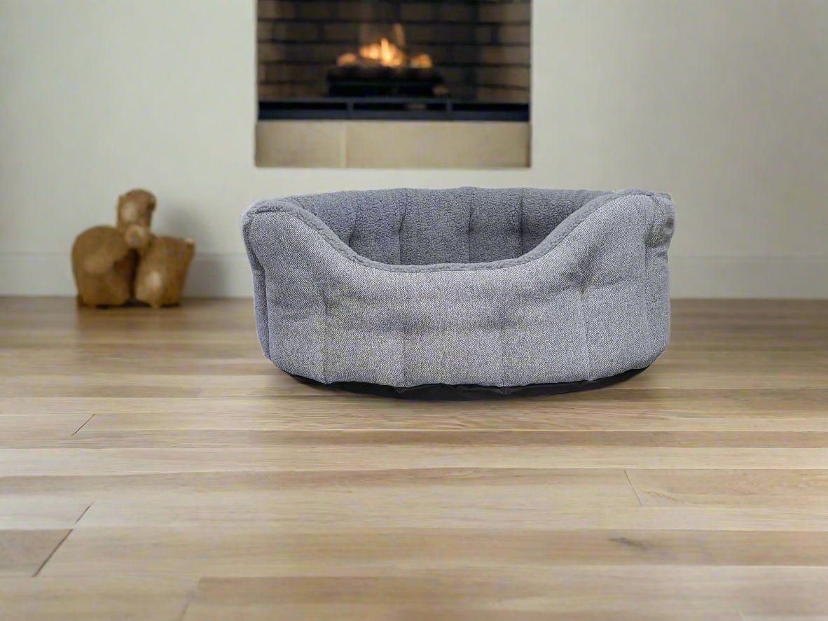 Premium Orkney Tweed Fleece Lined Bolster Beds - Pet Supplier Store