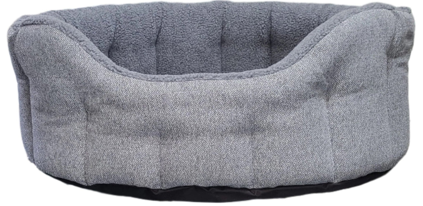 Premium Orkney Tweed Fleece Lined Bolster Beds - Pet Supplier Store