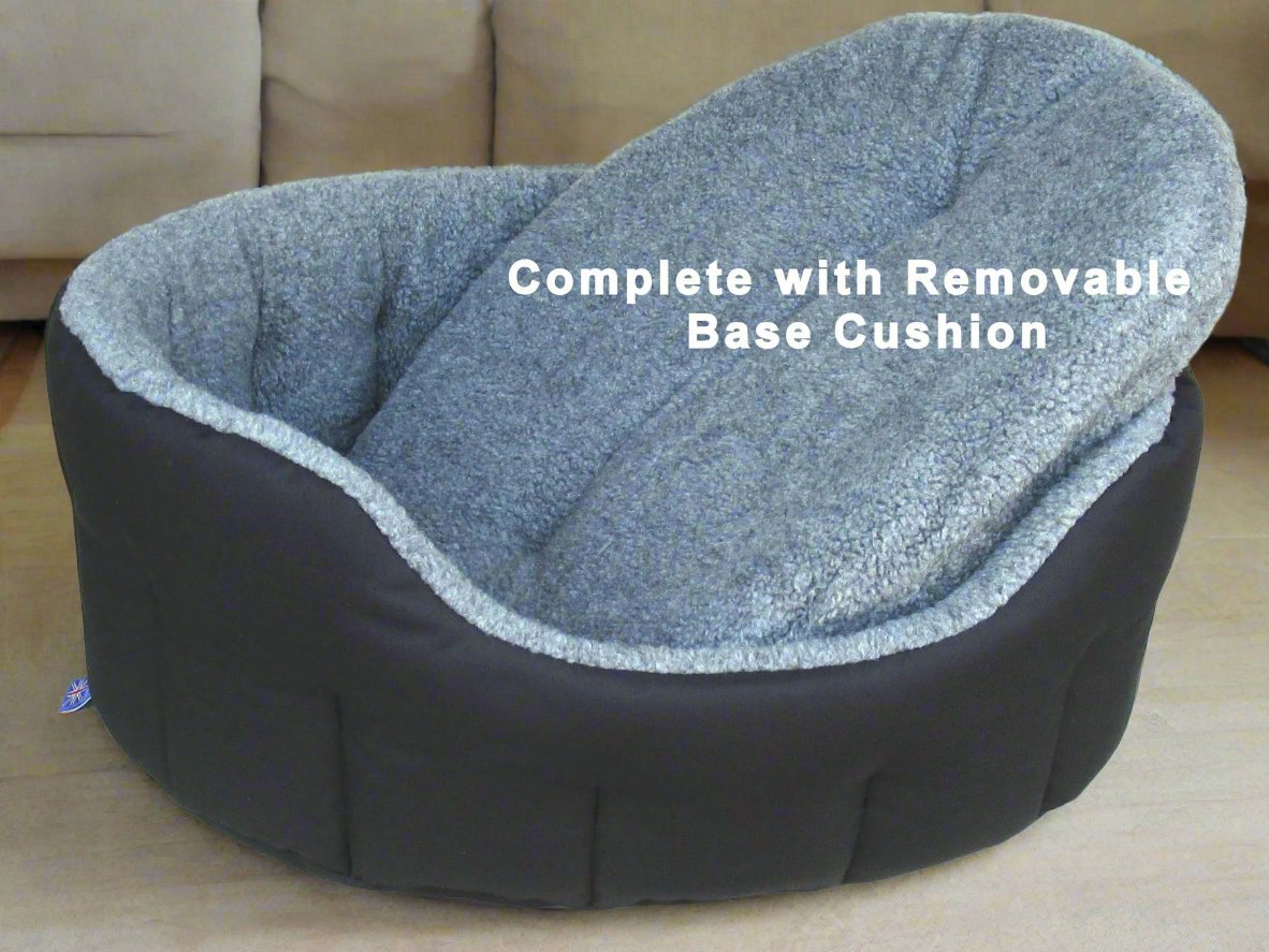 Premium Oval Bolster Style Heavy Duty Fleece Lined Machine Washable Dog Bed - Pet Supplier Store