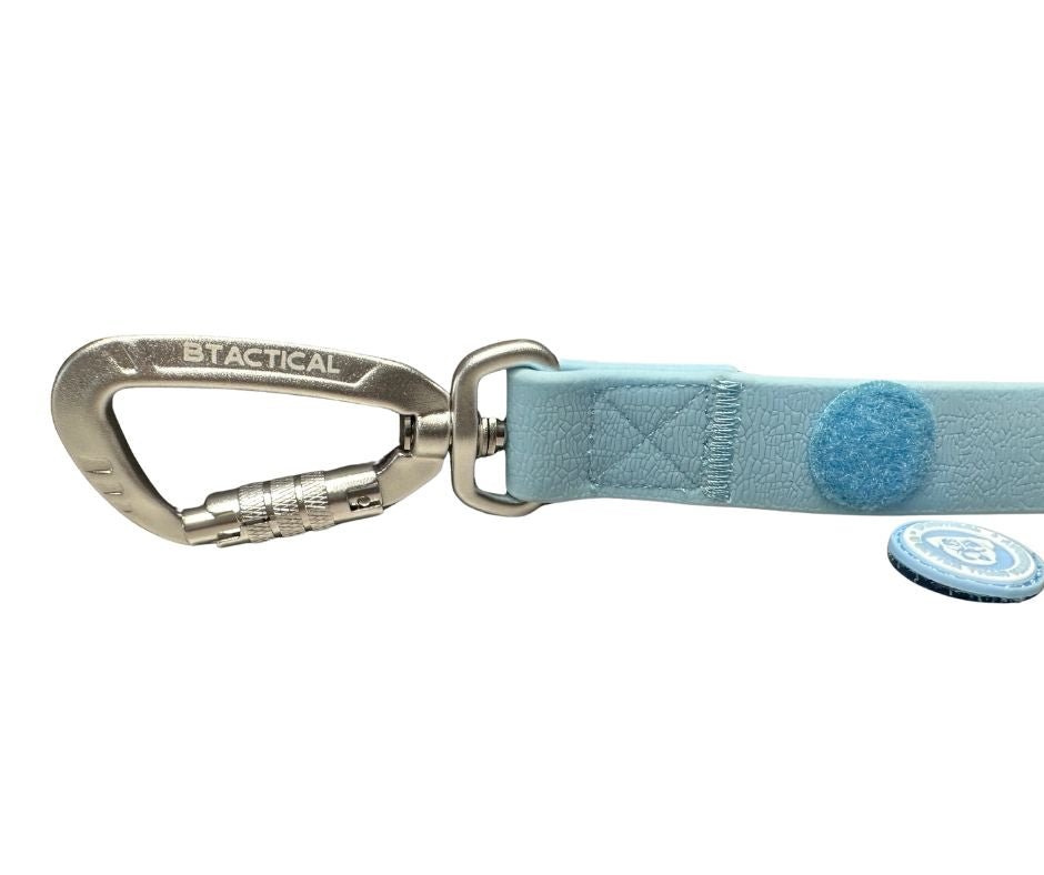 PVC BTactical™ Carabiner Clip Lead | Pastel Blue - Pet Supplier Store
