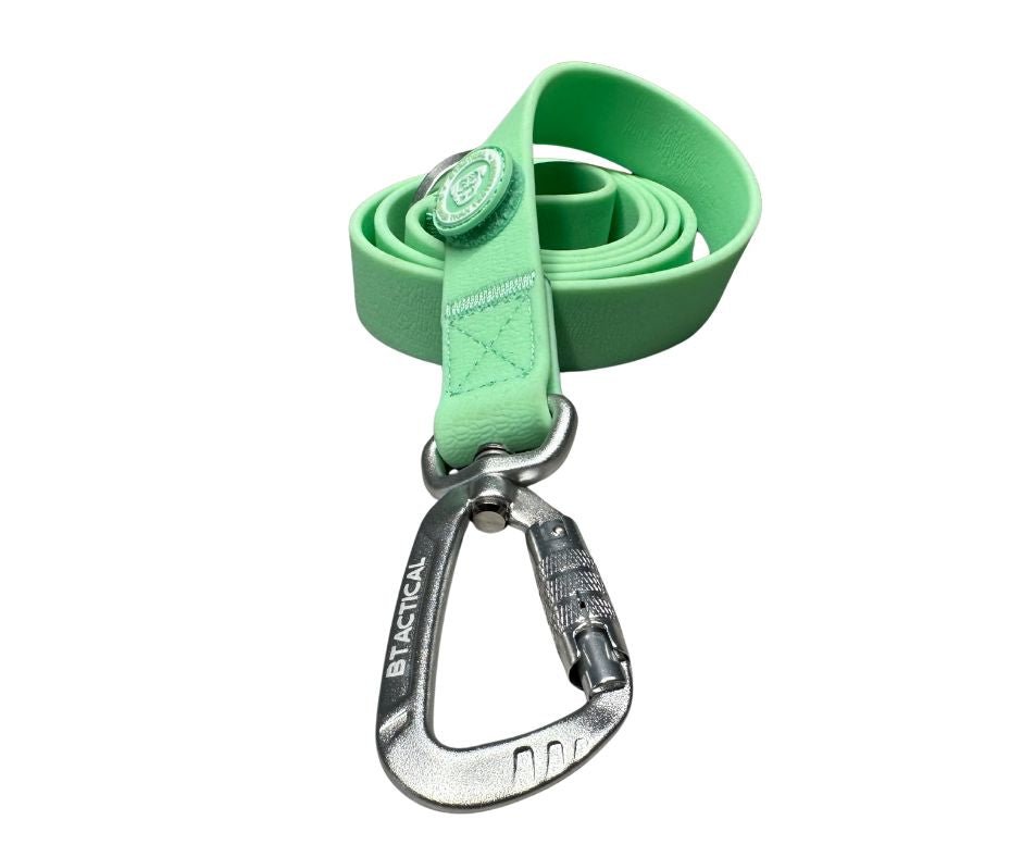PVC BTactical™ Carabiner Clip Lead | Pastel Green - Pet Supplier Store