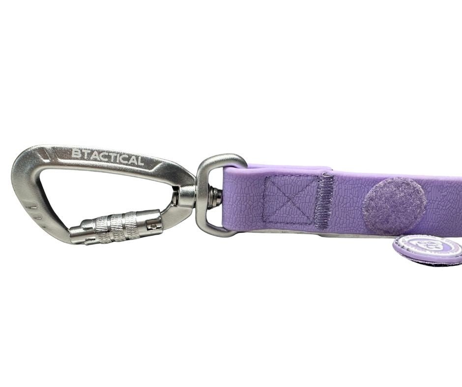 PVC BTactical™ Carabiner Clip Lead | Pastel Purple - Pet Supplier Store