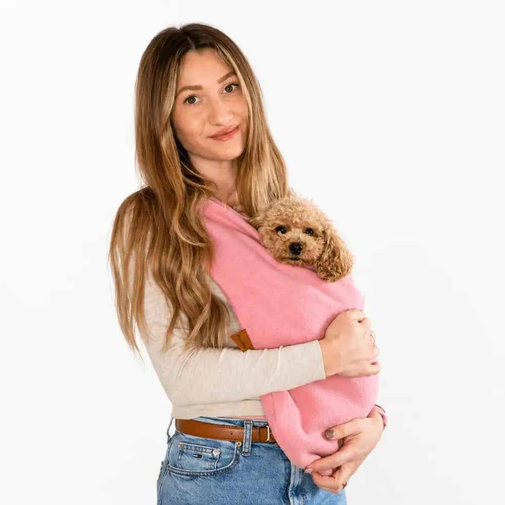Standard Size Pastel Collection Fleece Dog Sling Carrier - Ready to Ship | Hugo and Ted