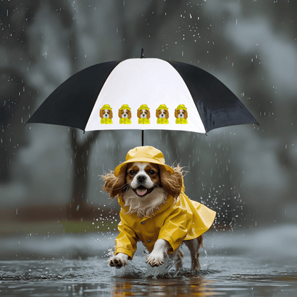 Reign or Shine: Cavalier King Charles Spaniel Golf Umbrella with Royal Attitude - Pet Supplier Store