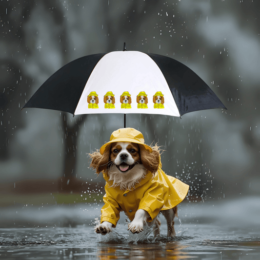 Reign or Shine: Cavalier King Charles Spaniel Golf Umbrella with Royal Attitude - Pet Supplier Store