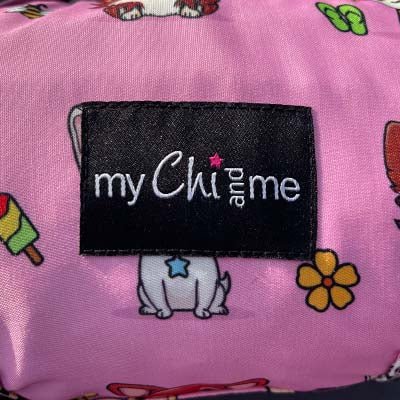 Roll and Go Signature Collection Pink Padded Chihuahua Print Travel Mat by My Chi and Me - Pet Supplier Store