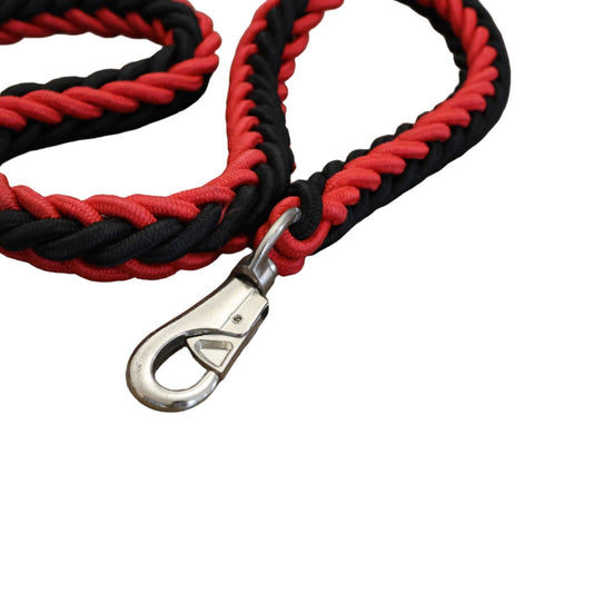 Rope Lead Black & Red - Pet Supplier Store