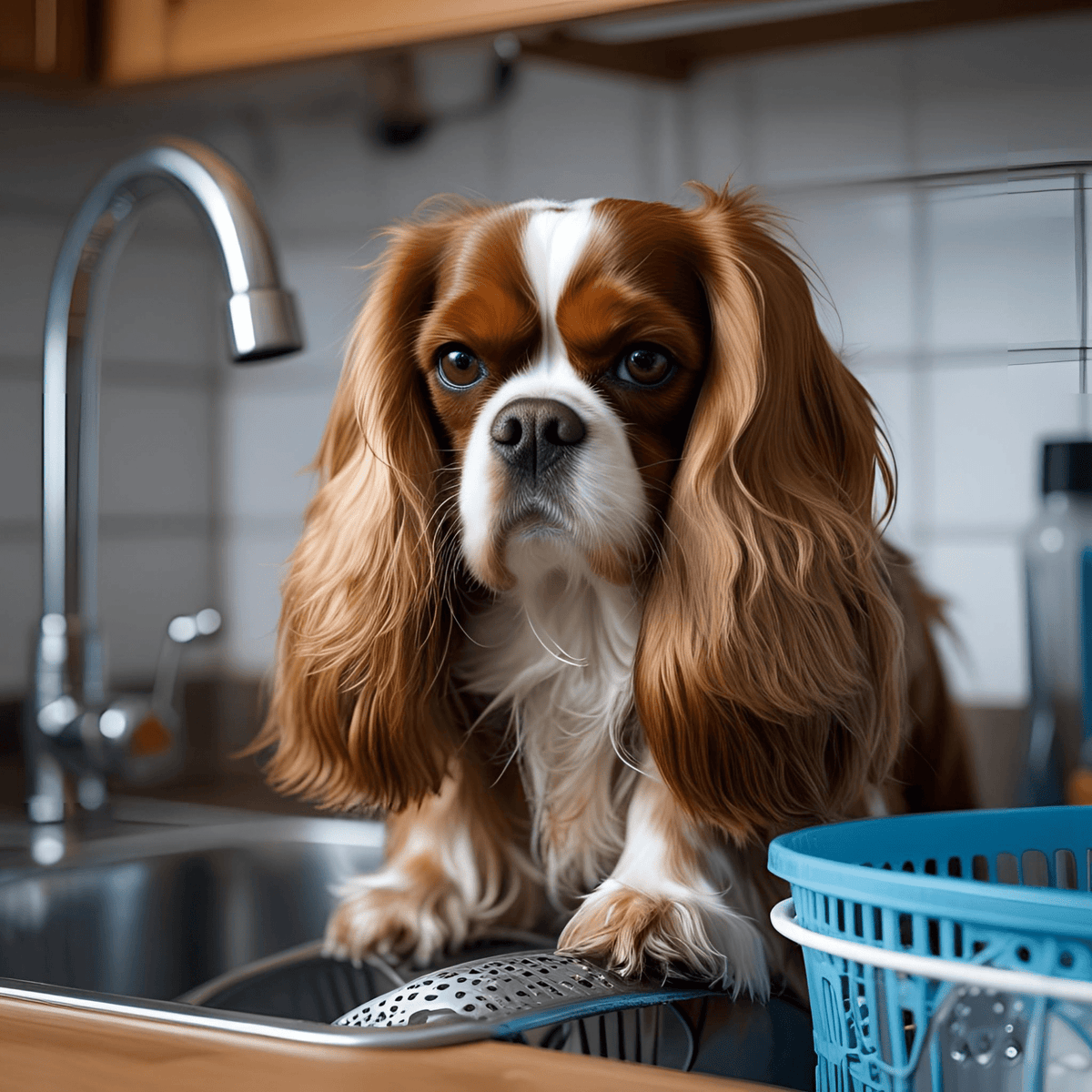 Royal Cuddle Break: Cavalier King Charles Spaniel Tea Towel - Pet Supplier Store