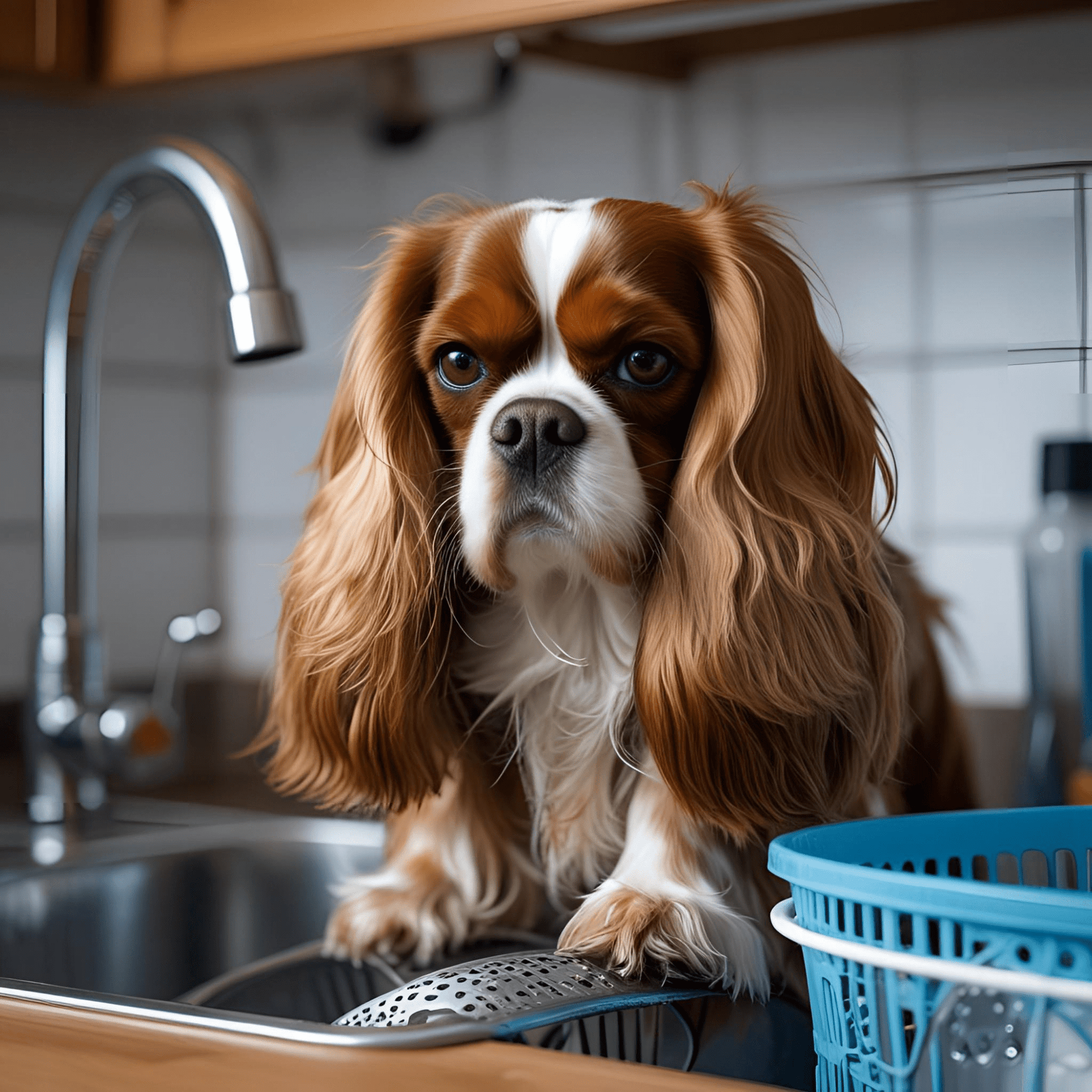 Royal Cuddle Break: Cavalier King Charles Spaniel Tea Towel - Pet Supplier Store
