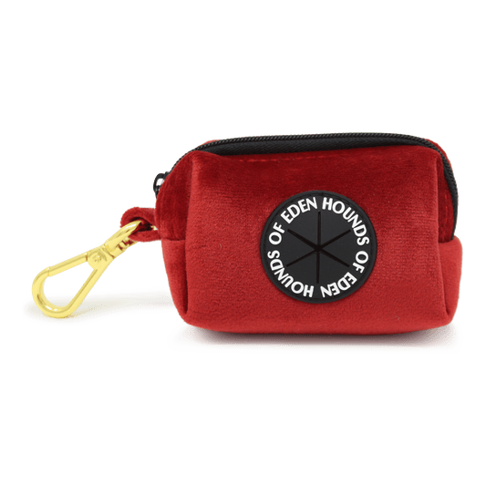 Ruby Red Velvet Poop Bag/Treat Holder - Pet Supplier Store