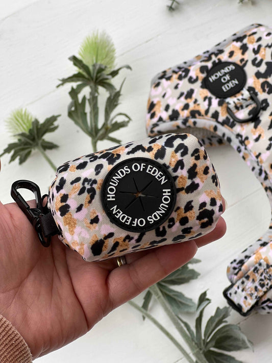 Sage Leopard Design Poop Bag Holder - Pet Supplier Store