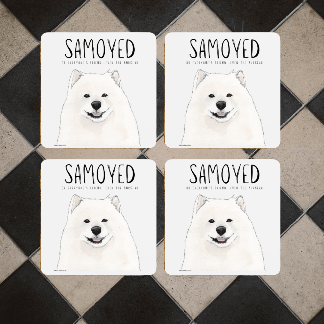 Samoyed Coasters – Smiles, Sass & Zero Security - Pet Supplier Store