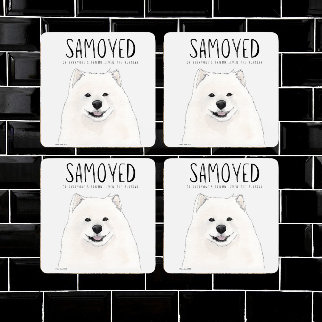 Samoyed Coasters – Smiles, Sass & Zero Security - Pet Supplier Store