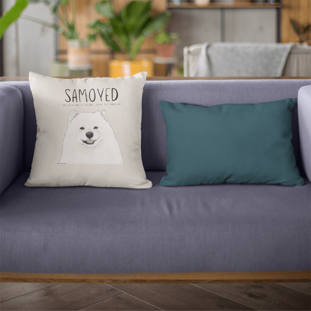 Samoyed Cushion Cover: Everyone’s Friend, Even the Burglar – Add Some Fun to Your Couch! - Pet Supplier Store