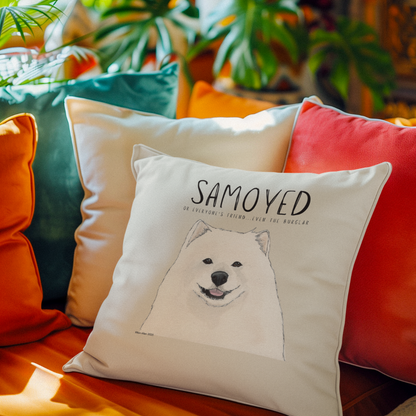Samoyed Cushion Cover: Everyone’s Friend, Even the Burglar – Add Some Fun to Your Couch! - Pet Supplier Store