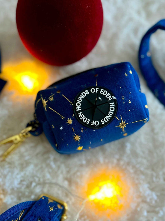 Sapphire Stars Velvet Poop Bag Holder - Pet Supplier Store