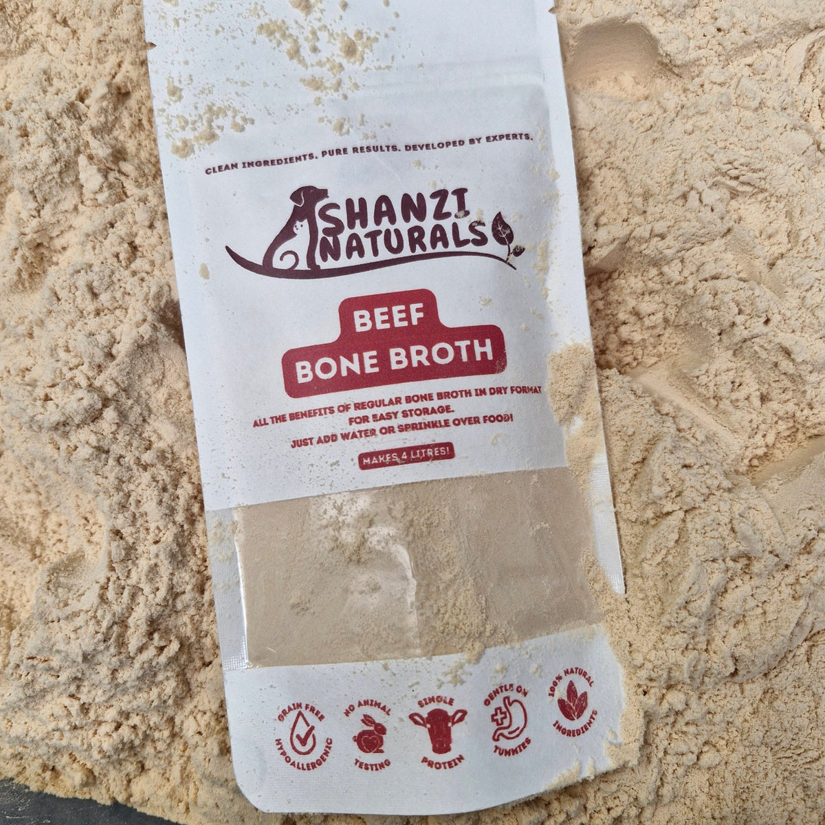 Shanzi Naturals Beef Bone Broth Powder - Pet Supplier Store