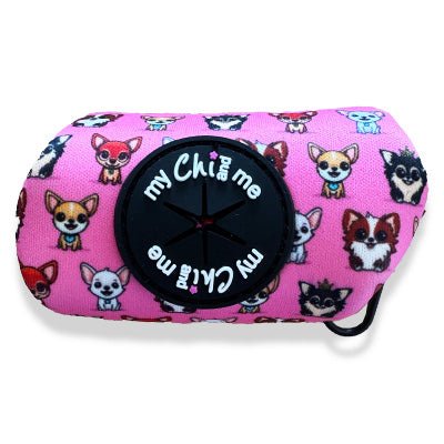 Signature Pink Chihuahua Print Exclusive Designer Poop Bag Holder by My Chi and Me - Pet Supplier Store