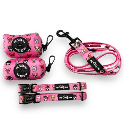 Signature Pink Chihuahua Print Exclusive Lead by My Chi and Me - Pet Supplier Store