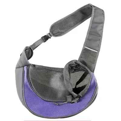 Small Dog Carrier Messenger Style Purple & Grey - Pet Supplier Store