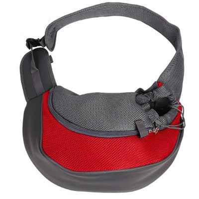 Small Dog Pet Carrier Messenger Style Black Red & Grey 2 Sizes - Pet Supplier Store
