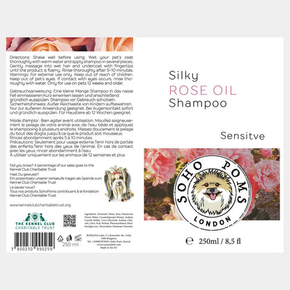 Rose Oil Dog Shampoo by SohoPoms - 250ml