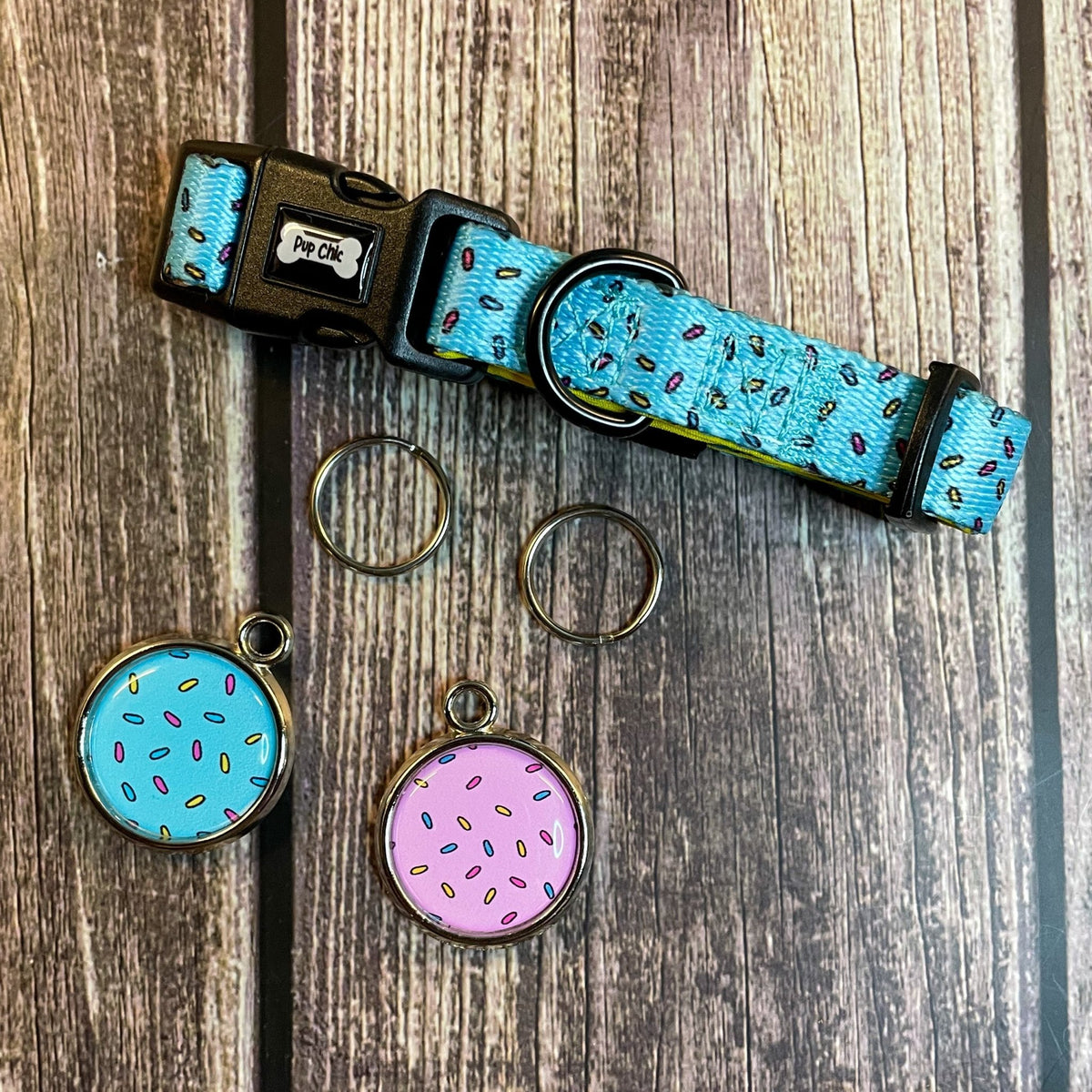 Sprinkles For Days Collar - pink or blue sprinkles dog collar - Pet Supplier Store