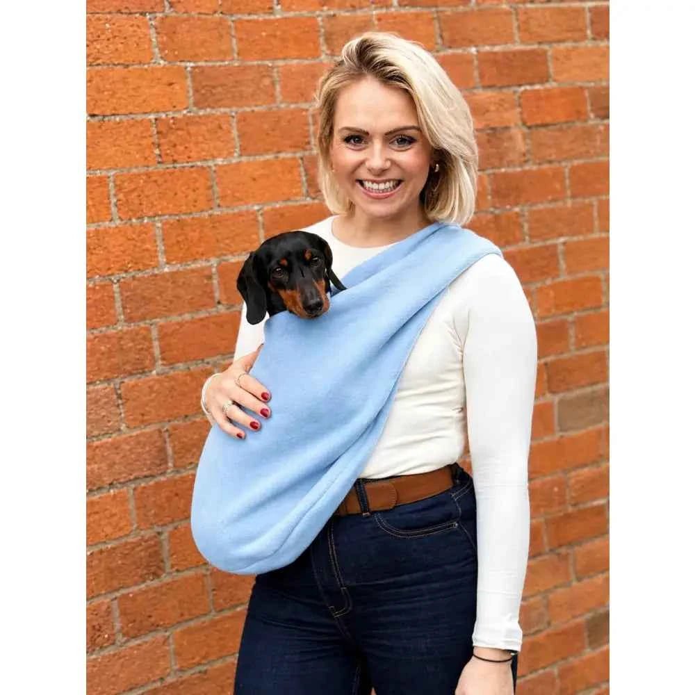 Standard Size Pastel Collection Fleece Dog Sling Carrier - Ready to Ship | Hugo and Ted - Pet Supplier Store