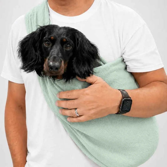 Standard Size Pastel Collection Fleece Dog Sling Carrier - Ready to Ship | Hugo and Ted - Pet Supplier Store