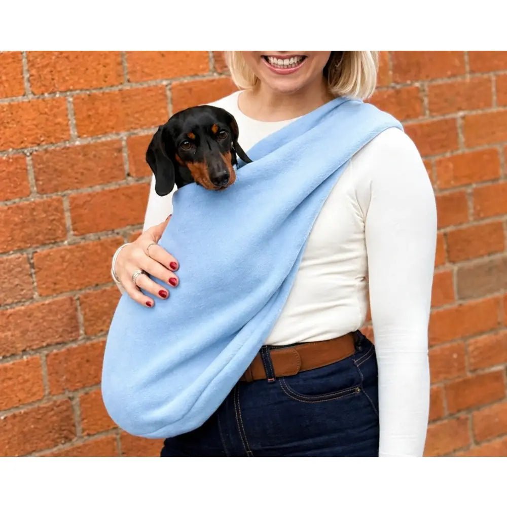 Standard Size Pastel Collection Fleece Dog Sling Carrier - Ready to Ship | Hugo and Ted - Pet Supplier Store