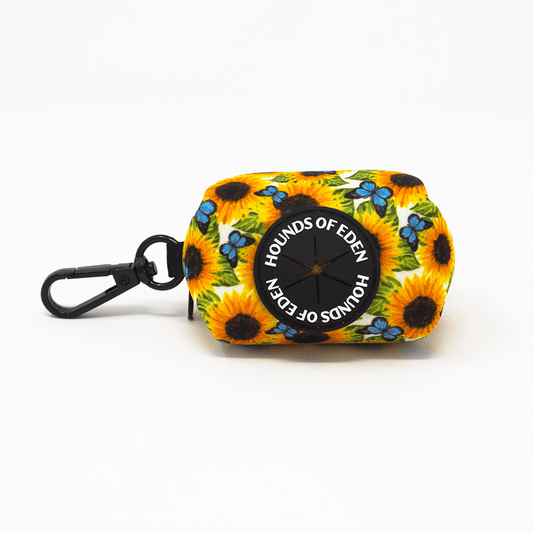 Sunflower Flutter - Yellow and Blue Poop Bag Holder - Pet Supplier Store