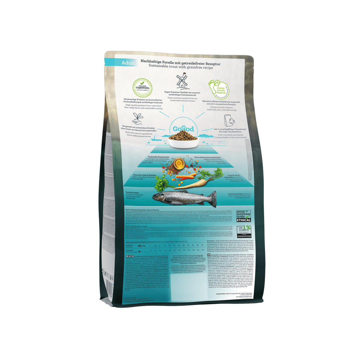 Sustainable Trout Dry Food for Adult Dogs - Pet Supplier Store