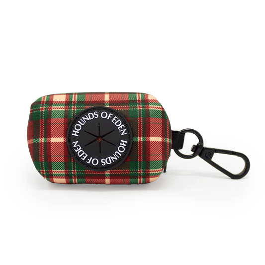 Tartan Me Up - Red & Cream Tartan Design Poop Bag Holder - Pet Supplier Store