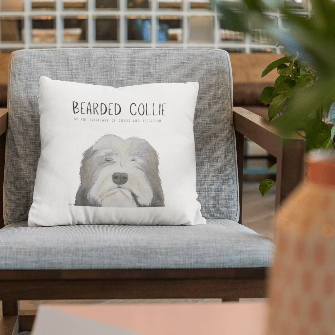 The Bearded Collie Cushion Cover: For the Chaos & Cuddles You Never Knew You Needed! - Pet Supplier Store